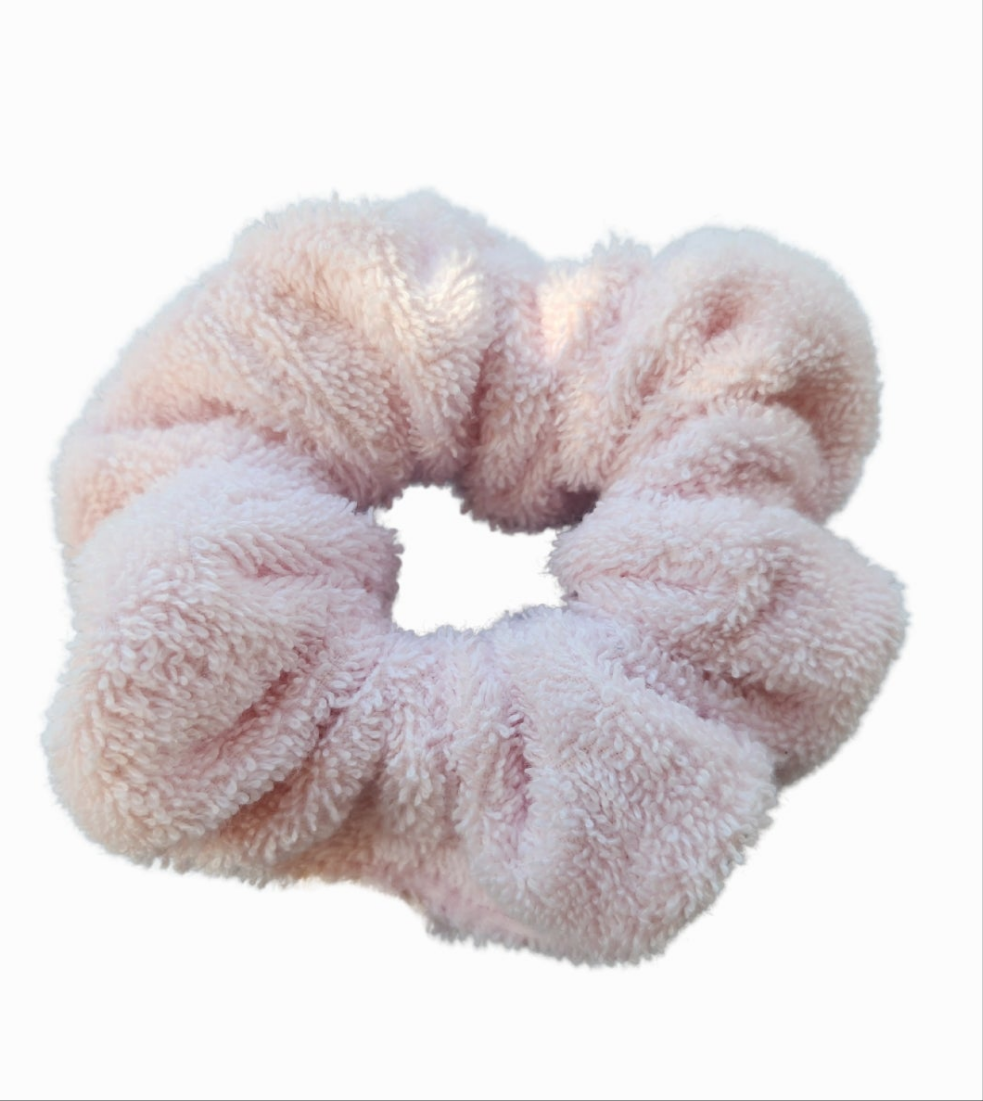 Towelling scrunchie XL pink