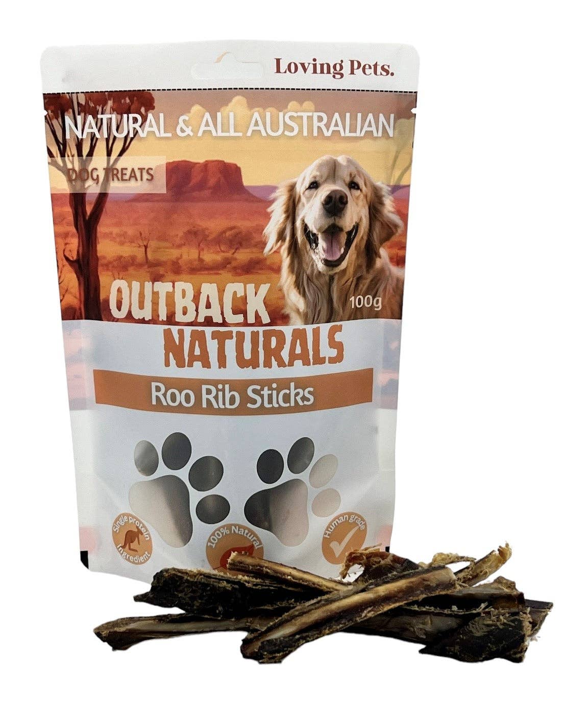 Roo Rib Sticks: 100g