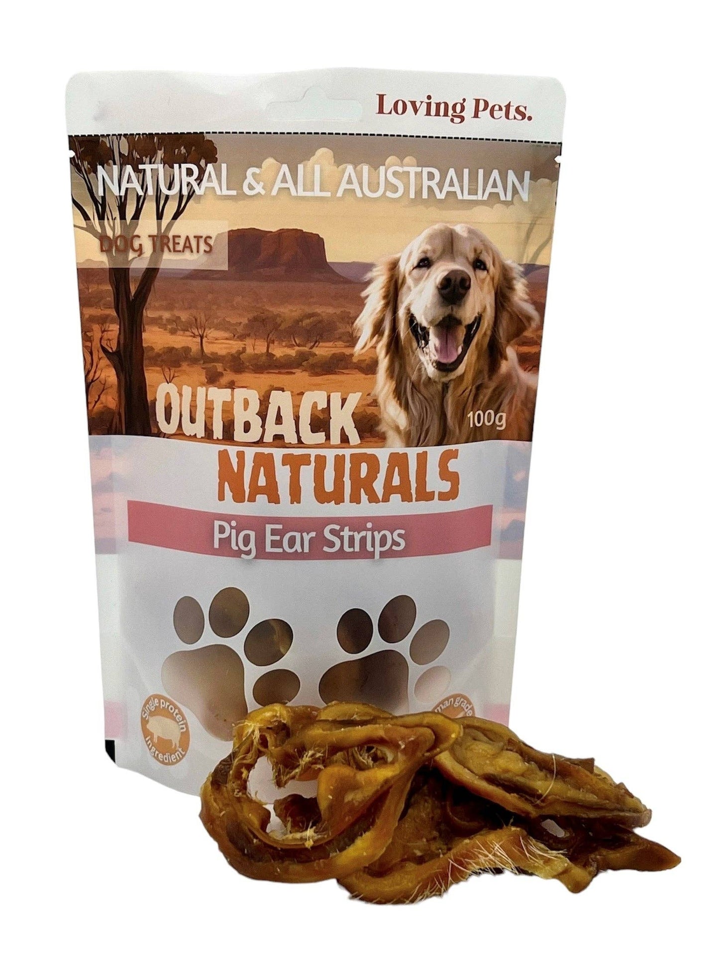 Pig Ear Strips: 200g