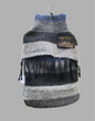 Upcycled woollen hot water bottle cover. Blue,grey