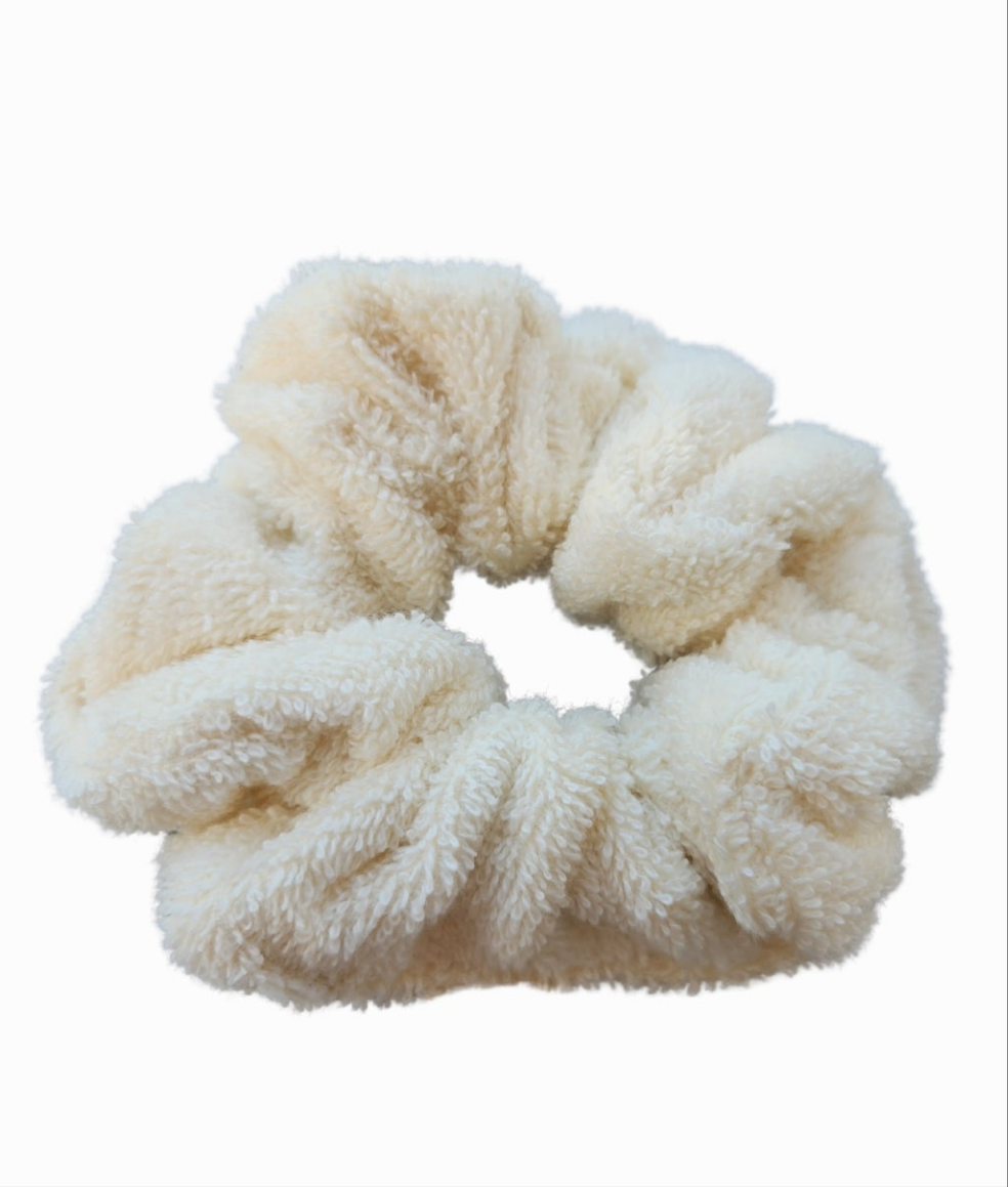 Towelling scrunchie XL cream